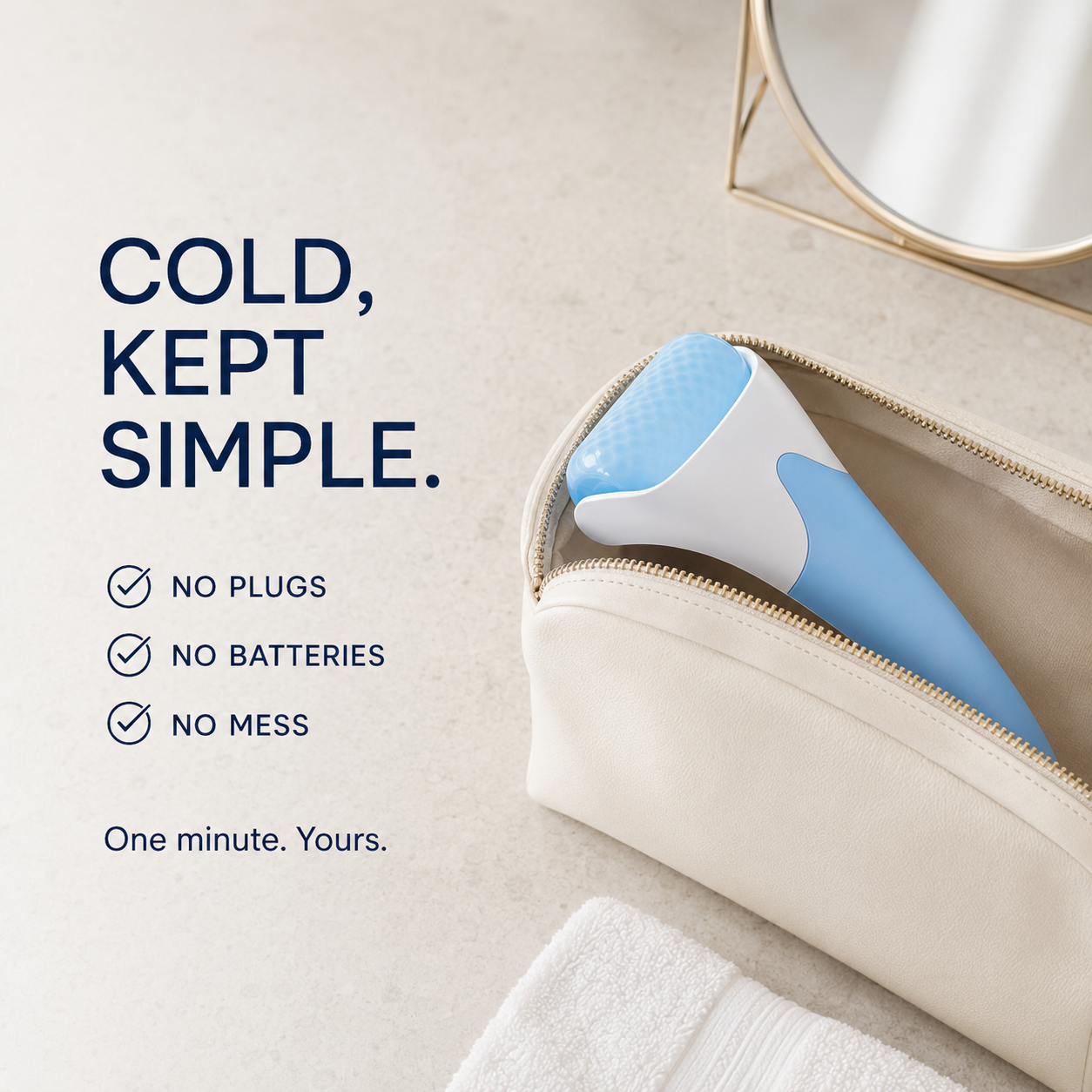 Aeternis Chill Contour Ice Roller — Face & Under-Eye Depuffing Tool