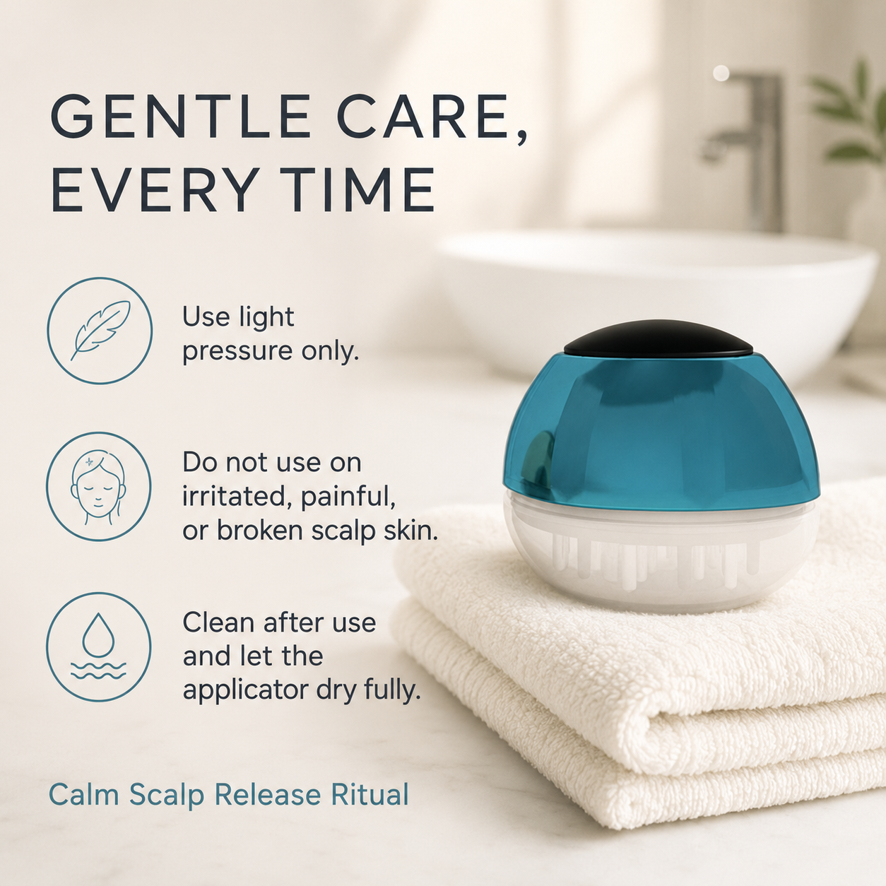 Calm Scalp Applicator Massager — Daily Tension Relief