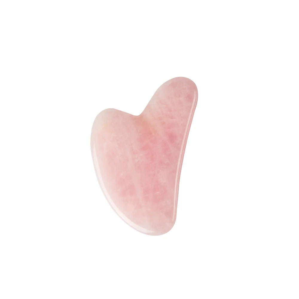 Rose Quartz Gua Sha Tool | Natural Stone Facial Massage Ritual
