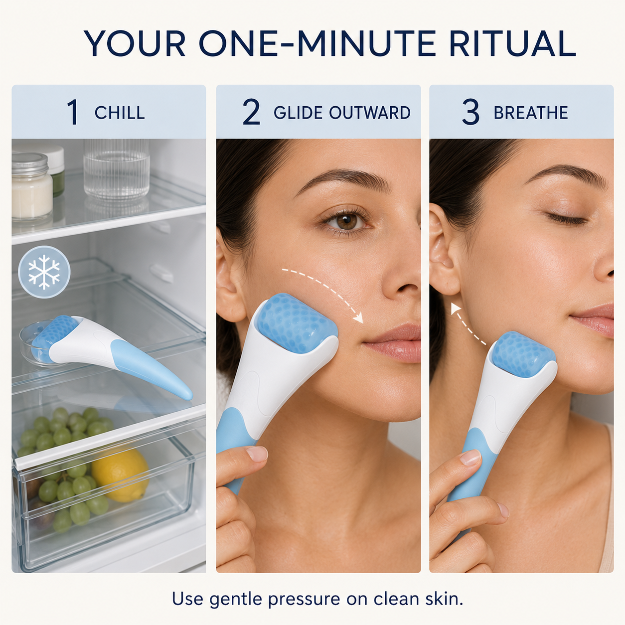 Aeternis Chill Contour Ice Roller — Face & Under-Eye Depuffing Tool