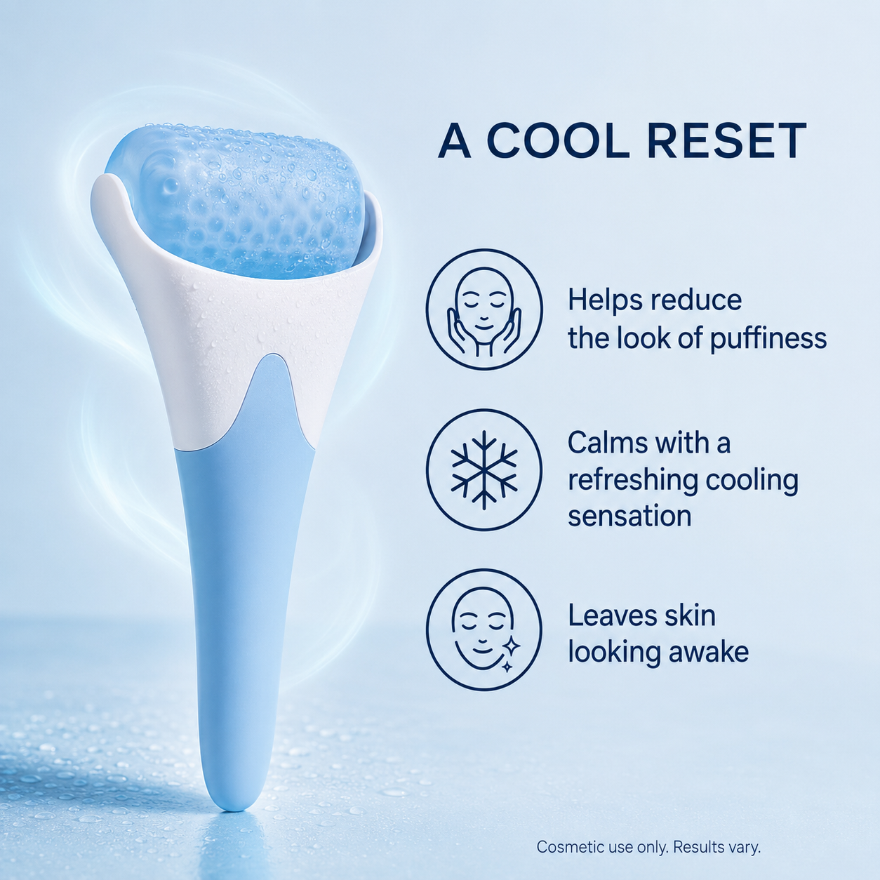 Aeternis Chill Contour Ice Roller — Face & Under-Eye Depuffing Tool