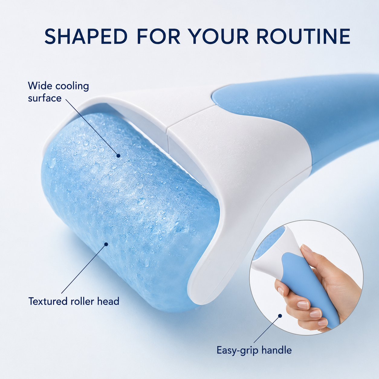 Aeternis Chill Contour Ice Roller — Face & Under-Eye Depuffing Tool