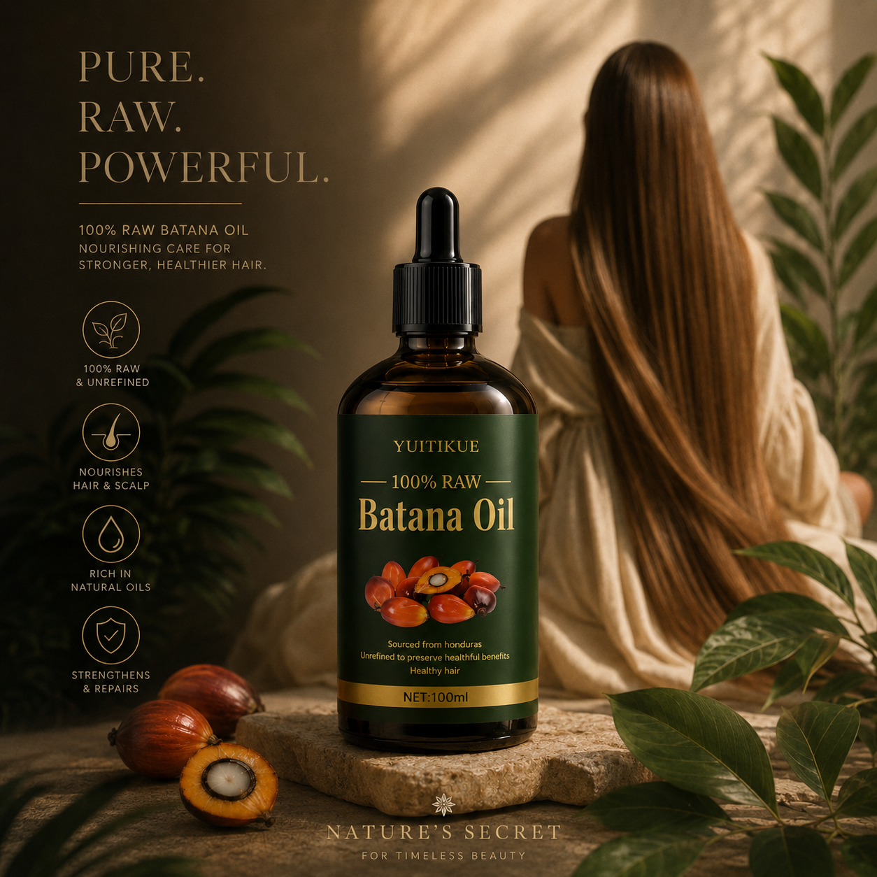 Batana Hair & Scalp Oil | Soft Shine Care for Dry-Looking Hair 100ml