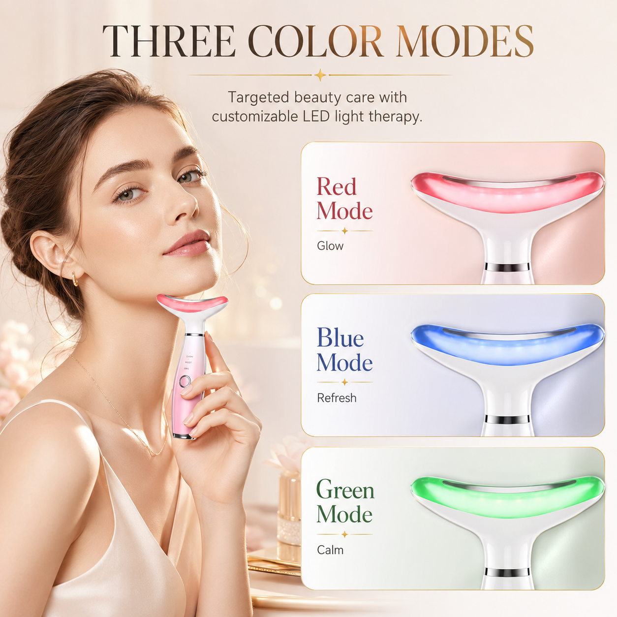 Aeternis GlowLift 3-in-1 Facial Massage Tool