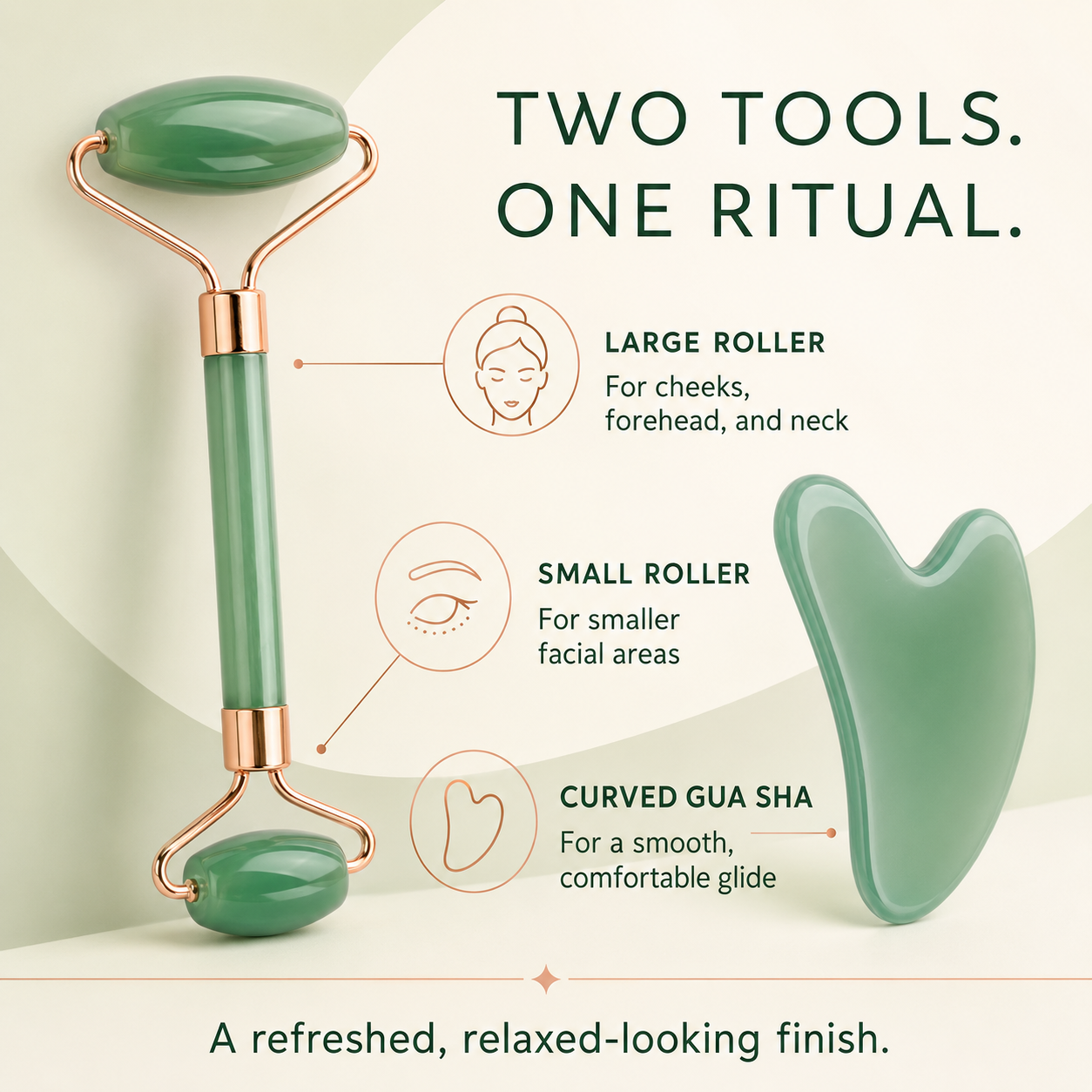Green Gua Sha Facial Massage Set