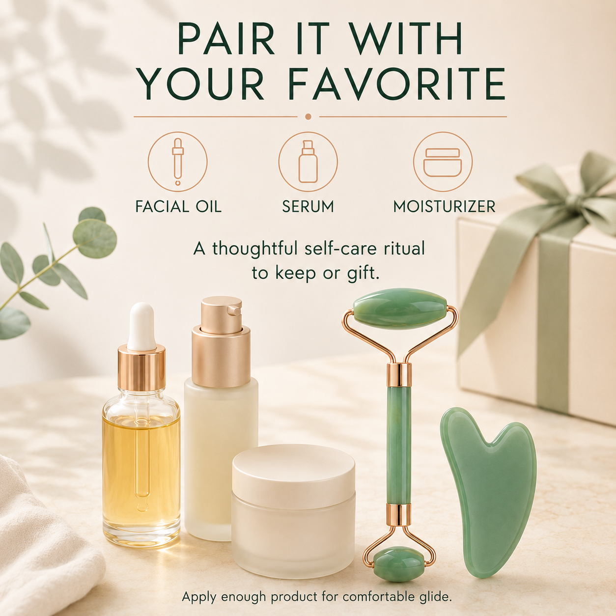 Green Gua Sha Facial Massage Set