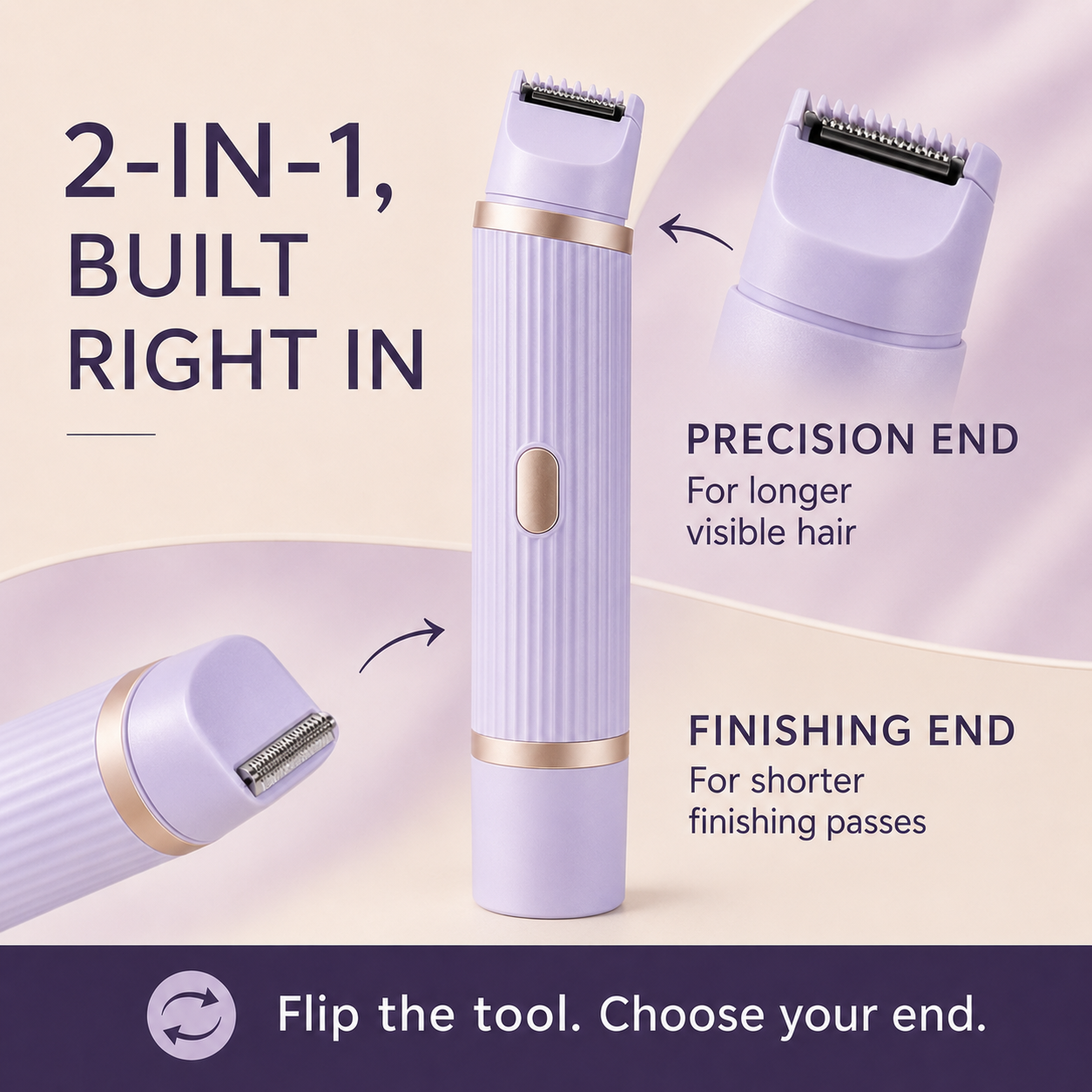 Double-headed Electric Shaver Women's Body Hair Removal Device