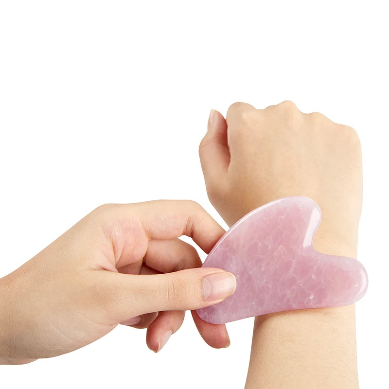 Rose Quartz Gua Sha Tool | Natural Stone Facial Massage Ritual