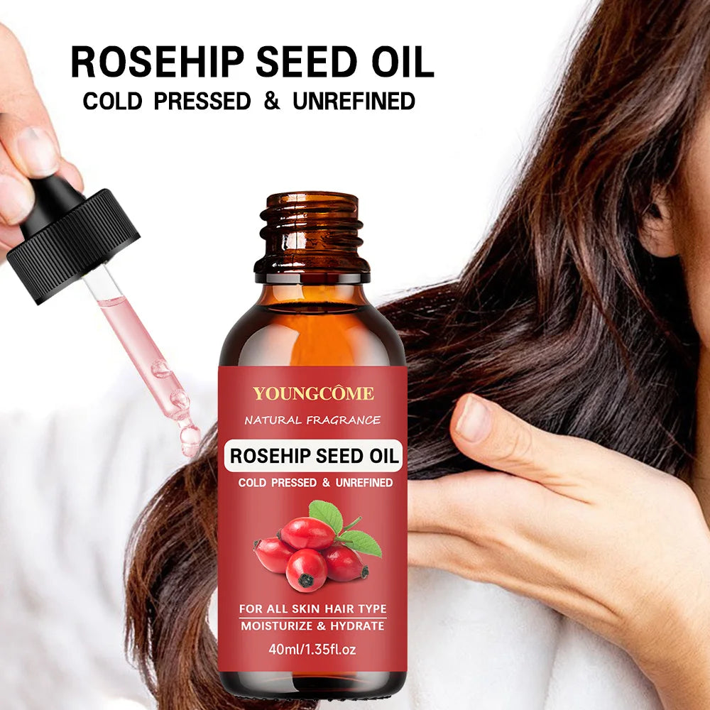40/60ml Rose Essential Oil Pure Essential Oil Aromatherapy Skin Care Single Essential Oil Fragrance Oil for Woman
