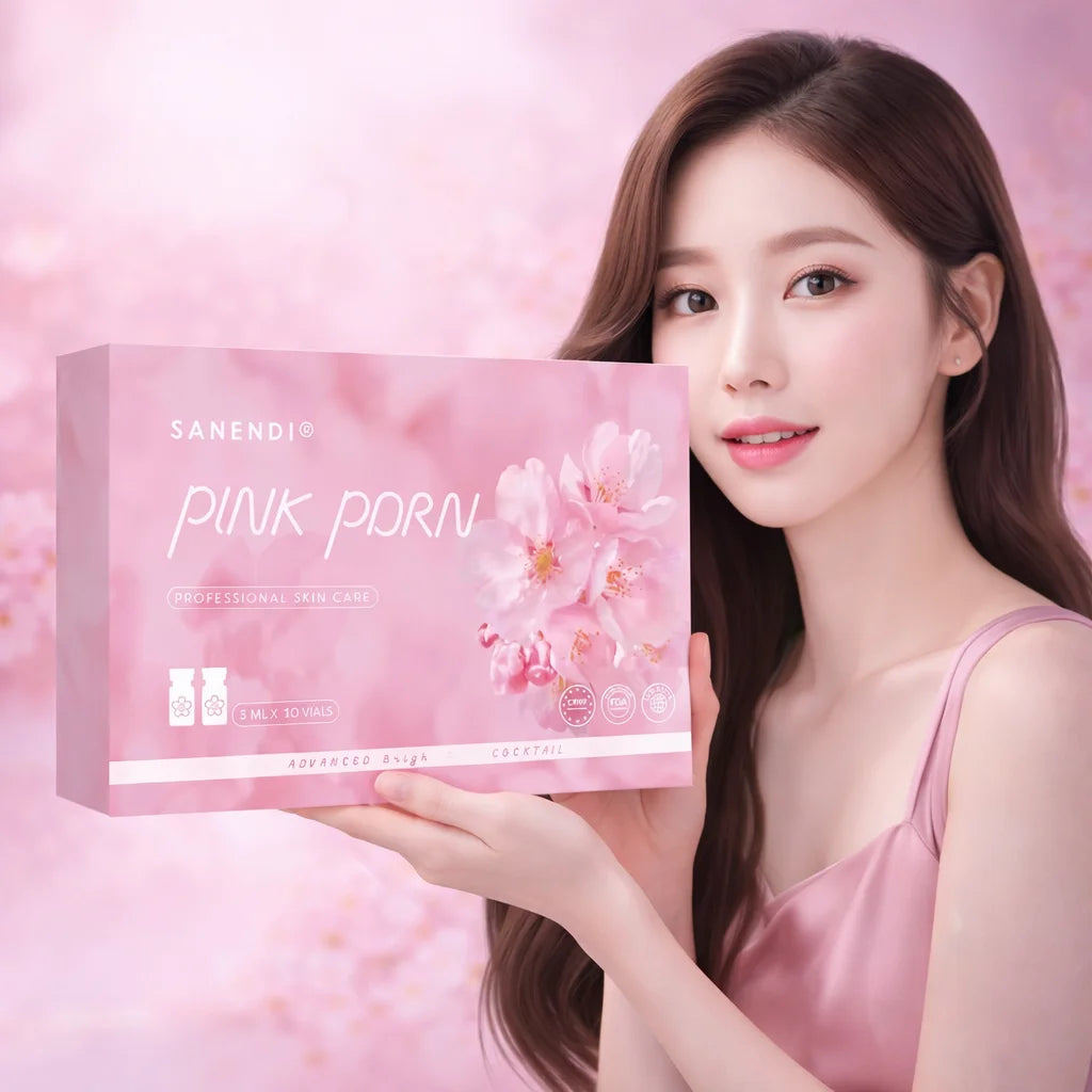 SANENDI Pink Glow Hydrating Facial Serum Set | 10 Vials