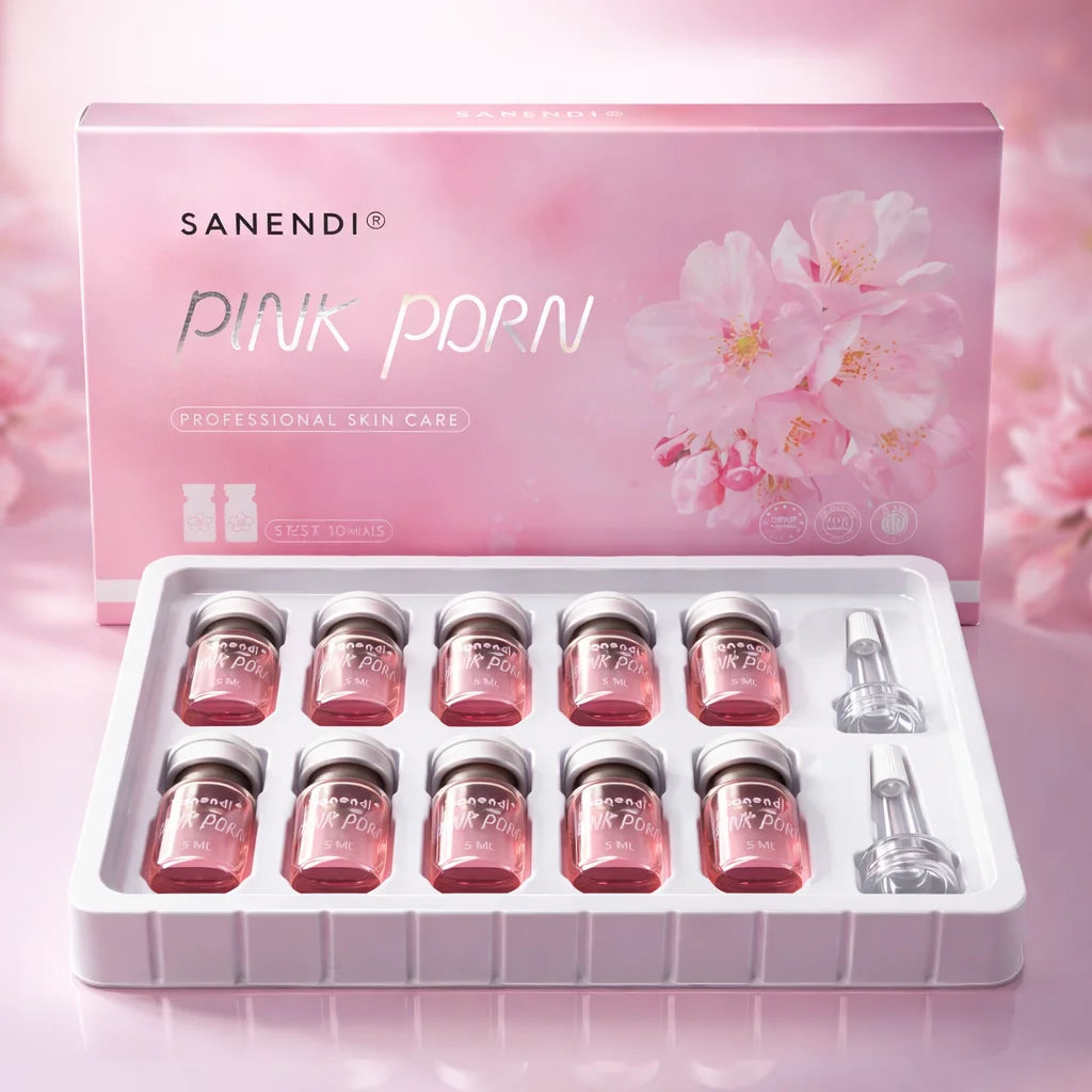 SANENDI Pink Glow Hydrating Facial Serum Set | 10 Vials