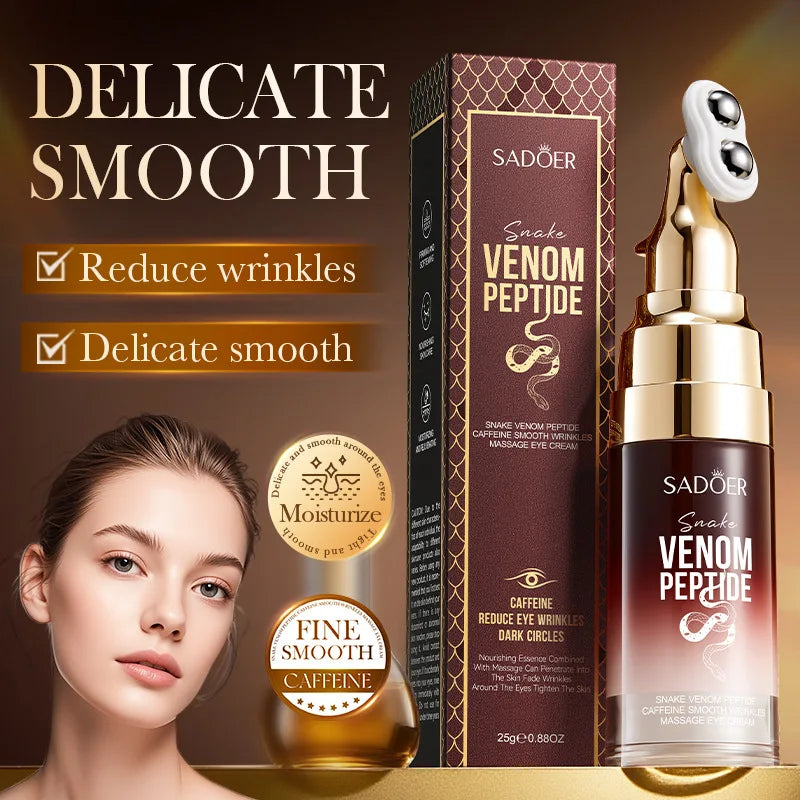 SADOER Peptide & Caffeine Massage Eye Cream | Cooling Under-Eye Care 25gEye Cream